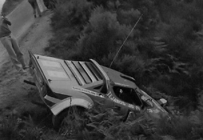 Mariano Zapata - Chus Roldán
15º Rallye Rias Baixas 1979. Lancia Stratos HF (CN 428443). Abandonó por salida de carretera (imagen).

Del 10 al 12 de Agosto, Vigo.
Superficie: asfalto.

El Rally constaba de 2 etapas con 173.75 km dividios en 22 tramos cronometrados.

Tomaron la salida 64 equipos, finalizaron 22.@
Palabras clave: Lancia;Stratos;Rias_Baixas;1979;crash