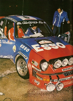 Jean-Luc Thérier - Michel Vial
24º Tour de Corse - Rallye de France 1980. Porsche 911 SC (4769 RP 34). Clasificado 1º.

Del 24 al 25 de Octubre, Ajaccio, Córcega, Francia.
Superficie: asfalto.

El Rally tenia un total de 1603 km de los que 1128 km divididos en 18 tramos eran especiales.

Kilómetros de algunos tramos:
SS2 Acqua d'Oria - Bicchisano de 69.10 km
SS5 Liamone - Suaricchio de 83.70 km
SS6 Santa Maria - Abbazia de 114.20 km
SS8 Aullene de 81.80 km
SS9 Muracciole - Pont St Laurent de 84.20 km
SS11 Barchetta - Ponte Nuovo de 80.10 km
SS12 Moltifao - Montegrosso de 78.80 km
SS13 Calvi - Marignana de 95.30 km
SS14 St Roch - Suariccio de 78.40 km
SS17 Quenza - Santa Giulia de 86.50 km
SS18 Calvese - Agosta de 58.80 km

Se inscribieron 133, tomaron la salida 122, finalizaron 16.
@
Palabras clave: ;Porsche;Corcega;1980;Corse