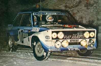 Walter Röhrl - Christian Geistdörfer
48º Rallye Automobile de Monte-Carlo 1980. Fiat 131 Abarth (TO T92359). Clasificado 1º.

Del 19 al 25 de Enero, Monte-Carlo.
Superficie: asfalto - nieve.

El Rally tenia un total de 3063.30 km de los que 695.30 km divididos en 33 tramos eran especiales, (4 de ellas fueron canceladas SS17 Pont du Fosse - Romette de 21 Km, SS20 Col du Corobin de 15 Km, SS32 Pont des Miolans - St Auban 2 de 24 Km y SS33 Roquesteron - Boyon 3 de 18 Km).

Se inscribieron 255 equipos, tomaron la salida 237, finalizaron 88.@
Palabras clave: Walter_Röhrl;Fiat;Abarth;Montecarlo;1980;nieve