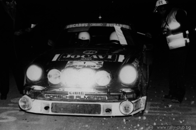 Antonio Zanini Sans - Jordi Sabater
11º Rally Albena - Zlatni Piassatzi 1980. Porsche 911 SC (5105 RB 34). Clasificado 1º.

Del 10 al 12 de Mayo, Bulgaria.
Superficie: asfalto.

El Rally constaba de 487.00 km cronometrados, desconocemos en cuantos tramos especiales se dividian.

Tomaron la salida 81 equipos, finalizaron 29.@
Palabras clave: Antonio_Zanini;Jordi_Sabater;Porsche;SC;Albena;Zlatni;1980