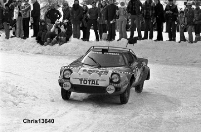Bernard Darniche - Alain Mahé
48º Rallye Automobile de Monte-Carlo 1980. Lancia Stratos HF (TO R06880). Clasificado 2º.
Team Chardonnet

Del 19 al 25 de Enero, Monte-Carlo.
Superficie: asfalto - nieve.

El Rally tenia un total de 3063.30 km de los que 695.30 km divididos en 33 tramos eran especiales, (4 de ellas fueron canceladas SS17 Pont du Fosse - Romette de 21 Km, SS20 Col du Corobin de 15 Km, SS32 Pont des Miolans - St Auban 2 de 24 Km y SS33 Roquesteron - Boyon 3 de 18 Km).

Se inscribieron 255 equipos, tomaron la salida 237, finalizaron 88.@
Palabras clave: Lancia;Stratos;Montecarlo;1980;nieve