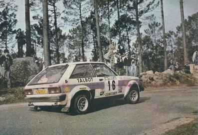 Guy Fréquelin - Jean Todt
14º Rally de Portugal Vinho do Porto 1980. Talbot Sunbeam Lotus (KDU 111V). Clasificado 3º.

Del 4 al 9 de Marzo, Estoril, Portugal.
Superficie: asfalto - tierra.

El Rally tenia un total de 2641.4 km de los que 673.50 km divididos en 47 tramos eran especiales.

Tomaron la salida 101 equipos, finalizaron 16.@
Palabras clave: ;Jean_Todt;Talbot;Sunbeam;Lotus;Portugal;1980