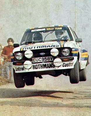 Hannu Mikkola - Arne Hertz
22º Rally Sanremo 1980. Ford Escort RS1800 MKII (EUC 958V). Clasificado 3º.

Del 6 al 11 de Octubre, Sanremo, Imperia, Liguria, Italia.
Superficie: asfalto - tierra.

El Rally tenia un total de 2868 km de los que 821 km divididos en 51 tramos eran especiales, (2 de ellas fueron canceladas SS7 y SS8).

Se inscribieron 88 equipos, tomaron la salida 77, finalizaron 19.@
Palabras clave: ;Ford;Escort;MKII;Sanremo;1980;MKII;