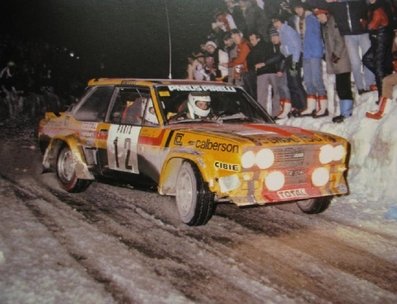 Michèle Mouton - Annie Arrii
48º Rallye Automobile de Monte-Carlo 1980. Fiat 131 Abarth (TO R92450). Clasificada 7ª y 1ª en Copa de Damas.

Del 19 al 25 de Enero, Monte-Carlo.
Superficie: asfalto - nieve.

El Rally tenia un total de 3063.30 km de los que 695.30 km divididos en 33 tramos eran especiales (4 de ellas fueron canceladas SS17 Pont du Fosse - Romette de 21 Km, SS20 Col du Corobin de 15 Km, SS32 Pont des Miolans - St Auban 2 de 24 Km y SS33 Roquesteron - Boyon 3 de 18 Km).

Se inscribieron 255 equipos, tomaron la salida 237, finalizaron 88.

© Morelli-Bertier
@
Palabras clave: Michele_Mouton;Annie_Arrii;Montecarlo;Fiat;Abarth;1980;nieve;Mujeres;Womens