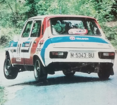 Genito Ortiz - M.J. Cabal
17º Critérium Luis de Baviera Trofeo Repsol 1980. Talbot 1200. Clasificado 9º.

Este 1200 llevaba Turbo.
Es una de sus pocas participaciones en un rallye.

Del 24 al 25 de Mayo, Madrid, España.
Superficie: asfalto.
@
Palabras clave: Genito_Ortiz;Talbot;Luis_Baviera;1980;España;Spain