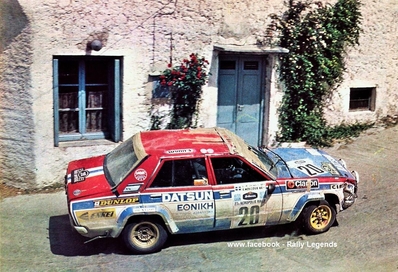 Giorgios Moschous - Alexandros Konstantakatos
27º Acropolis Rally 1980. Datsun 160J. Clasificado 13º.
N.I. Theocharakis

Del 26 al 29 de Mayo, Atenas, Grecia.
Superficie: tierra.

El Rally tenia un total de 2743.86 km de los que 964 km divididos en 56 tramos eran especiales, (una de ellas fue cancelada SS55 Railway de 9,20 Km).

Se inscribieron 154 equipos, tomaron la salida 148, finalizaron 37.@
Palabras clave: Datsun;Acropolis;Grecia;1980