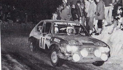 Francis Vincent - Francis Calvier
48º Rallye Automobile de Monte-Carlo 1980. Alfa Romeo Alfasud TI. Clasificado 17º.

Del 19 al 25 de Enero, Monte-Carlo.
Superficie: asfalto - nieve.

El Rally tenia un total de 3063.30 km de los que 695.30 km divididos en 33 tramos eran especiales (4 de ellas fueron canceladas SS17 Pont du Fosse - Romette de 21 Km, SS20 Col du Corobin de 15 Km, SS32 Pont des Miolans - St Auban 2 de 24 Km y SS33 Roquesteron - Boyon 3 de 18 Km).

Se inscribieron 255 equipos, tomaron la salida 237, finalizaron 88.@
Palabras clave: Alfa_Romeo;Alfasud;Montecarlo;1980;nieve
