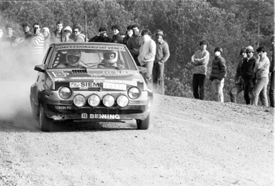 Vittadini - Renna
13º Rallye dell'Isola d'Elba 1980. Fiat Ritmo 75. Abandonó.

Del 17 al 19 de Abril, Portoferraio, Italia.
Superficie: asfalto - tierra.

Tomaron la salida 140 equipos, finalizaron 35.

Foto 1 de 2
@
Palabras clave: Fiat;Elba;1980