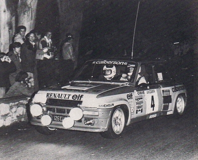 Jean Ragnotti - Jean-Marc Andrié
24º Tour de Corse - Rallye de France 1980. Renault 5 Turbo (126 TZ 91). Abandonó por el alternador en SS14 St Roch - Suariccio de 78.40 Km.

Del 24 al 25 de Octubre, Ajaccio, Córcega, Francia.
Superficie: asfalto.asphalt 1128.10 km

El Rally tenia un total de 1603 km de los que 1128.10 km divididos en 18 tramos eran especiales.

Kilómetros de algunos de los tramos:
SS2 Acqua d'Oria - Bicchisano de 69.10 km
SS5 Liamone - Suaricchio de 83.70 km
SS6 Santa Maria - Abbazia de 114.20 km
SS8 Aullene de 81.80 km
SS9 Muracciole - Pont St Laurent de 84.20 km
SS11 Barchetta - Ponte Nuovo de 80.10 km
SS12 Moltifao - Montegrosso de 78.80 km
SS13 Calvi - Marignana de 95.30 km
SS14 St Roch - Suariccio de 78.40 km
SS17 Quenza - Santa Giulia de 86.50 km
SS18 Calvese - Agosta de 58.80 km

Se inscribieron 133, tomaron la salida 122, finalizaron 16.
@
Palabras clave: ;Corse;Corcega;Renault;Turbo;1980