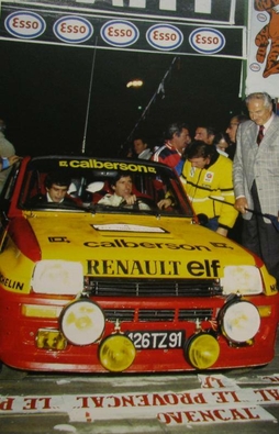 Jean Ragnotti - Jean-Marc Andrié
24º Tour de Corse - Rallye de France 1980. Renault 5 Turbo (126 TZ 91). Abandonó por el alternador en SS14 St Roch - Suariccio de 78.40 Km.

Del 24 al 25 de Octubre, Ajaccio, Córcega, Francia.
Superficie: asfalto.asphalt 1128.10 km

El Rally tenia un total de 1603 km de los que 1128.10 km divididos en 18 tramos eran especiales.

Kilómetros de algunos de los tramos:
SS2 Acqua d'Oria - Bicchisano de 69.10 km
SS5 Liamone - Suaricchio de 83.70 km
SS6 Santa Maria - Abbazia de 114.20 km
SS8 Aullene de 81.80 km
SS9 Muracciole - Pont St Laurent de 84.20 km
SS11 Barchetta - Ponte Nuovo de 80.10 km
SS12 Moltifao - Montegrosso de 78.80 km
SS13 Calvi - Marignana de 95.30 km
SS14 St Roch - Suariccio de 78.40 km
SS17 Quenza - Santa Giulia de 86.50 km
SS18 Calvese - Agosta de 58.80 km

Se inscribieron 133, tomaron la salida 122, finalizaron 16.
@
Palabras clave: ;Corse;Corcega;Renault;Turbo;1980