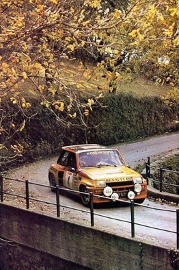 Jean Ragnotti - Jean-Marc Andrié
24º Tour de Corse - Rallye de France 1980. Renault 5 Turbo (126 TZ 91). Abandonó por el alternador en SS14 St Roch - Suariccio de 78.40 Km.

Del 24 al 25 de Octubre, Ajaccio, Córcega, Francia.
Superficie: asfalto.asphalt 1128.10 km

El Rally tenia un total de 1603 km de los que 1128.10 km divididos en 18 tramos eran especiales.

Kilómetros de algunos de los tramos:
SS2 Acqua d'Oria - Bicchisano de 69.10 km
SS5 Liamone - Suaricchio de 83.70 km
SS6 Santa Maria - Abbazia de 114.20 km
SS8 Aullene de 81.80 km
SS9 Muracciole - Pont St Laurent de 84.20 km
SS11 Barchetta - Ponte Nuovo de 80.10 km
SS12 Moltifao - Montegrosso de 78.80 km
SS13 Calvi - Marignana de 95.30 km
SS14 St Roch - Suariccio de 78.40 km
SS17 Quenza - Santa Giulia de 86.50 km
SS18 Calvese - Agosta de 58.80 km

Se inscribieron 133, tomaron la salida 122, finalizaron 16.
@
Palabras clave: ;Corse;Corcega;Renault;Turbo;1980