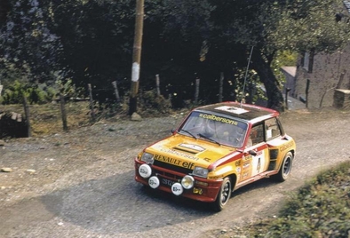 Jean Ragnotti - Jean-Marc Andrié
24º Tour de Corse - Rallye de France 1980. Renault 5 Turbo (126 TZ 91). Abandonó por el alternador en SS14 St Roch - Suariccio de 78.40 Km.

Del 24 al 25 de Octubre, Ajaccio, Córcega, Francia.
Superficie: asfalto.asphalt 1128.10 km

El Rally tenia un total de 1603 km de los que 1128.10 km divididos en 18 tramos eran especiales.

Kilómetros de algunos de los tramos:
SS2 Acqua d'Oria - Bicchisano de 69.10 km
SS5 Liamone - Suaricchio de 83.70 km
SS6 Santa Maria - Abbazia de 114.20 km
SS8 Aullene de 81.80 km
SS9 Muracciole - Pont St Laurent de 84.20 km
SS11 Barchetta - Ponte Nuovo de 80.10 km
SS12 Moltifao - Montegrosso de 78.80 km
SS13 Calvi - Marignana de 95.30 km
SS14 St Roch - Suariccio de 78.40 km
SS17 Quenza - Santa Giulia de 86.50 km
SS18 Calvese - Agosta de 58.80 km

Se inscribieron 133, tomaron la salida 122, finalizaron 16.
@
Palabras clave: ;Corse;Corcega;Renault;Turbo;1980