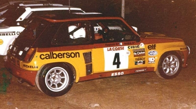 Jean Ragnotti - Jean-Marc Andrié
24º Tour de Corse - Rallye de France 1980. Renault 5 Turbo (126 TZ 91). Abandonó por el alternador en SS14 St Roch - Suariccio de 78.40 Km.

Del 24 al 25 de Octubre, Ajaccio, Córcega, Francia.
Superficie: asfalto.asphalt 1128.10 km

El Rally tenia un total de 1603 km de los que 1128.10 km divididos en 18 tramos eran especiales.

Kilómetros de algunos de los tramos:
SS2 Acqua d'Oria - Bicchisano de 69.10 km
SS5 Liamone - Suaricchio de 83.70 km
SS6 Santa Maria - Abbazia de 114.20 km
SS8 Aullene de 81.80 km
SS9 Muracciole - Pont St Laurent de 84.20 km
SS11 Barchetta - Ponte Nuovo de 80.10 km
SS12 Moltifao - Montegrosso de 78.80 km
SS13 Calvi - Marignana de 95.30 km
SS14 St Roch - Suariccio de 78.40 km
SS17 Quenza - Santa Giulia de 86.50 km
SS18 Calvese - Agosta de 58.80 km

Se inscribieron 133, tomaron la salida 122, finalizaron 16.
@
Palabras clave: ;Corse;Corcega;Renault;Turbo;1980