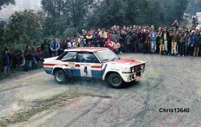 Michèle Mouton - Françoise Conconi
23º Critérium des Cévennes 1980. Fiat 131 Abarth.
Dominaba la prueba desde el primer tramo hasta el cuarto, teniendo que abandonar por rotura de dirección.

Del 22 al 23 de Noviembre, Montpellier.
Superficie: asfalto.

La prueba tenía un total de 716.00 km de los que 417.00 km divididos en 15 tramos eran especiales.

Tomaron la salida 276 equipos, finalizaron 116.
@
Palabras clave: Michele_Mouton;Criterium_Cevennes;Fiat;Abarth;1980