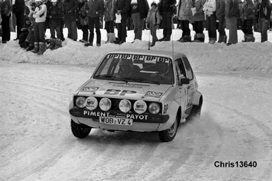 Jean-Luc Thérier - Michel Vial
48º Rallye Automobile de Monte-Carlo 1980. Volkswagen Golf GTI (WOB-VZ 4). Abandonó por los frenos en SS6 Roquesteron - Bouyon 1 de 19 Km.

Del 19 al 25 de Enero, Monte-Carlo.
Superficie: asfalto - nieve.

El Rally tenia un total de 3063.30 km de los que 695.30 km divididos en 33 tramos eran especiales, (4 de ellas fueron canceladas SS17 Pont du Fosse - Romette de 21 Km, SS20 Col du Corobin de 15 Km, SS32 Pont des Miolans - St Auban 2 de 24 Km y SS33 Roquesteron - Boyon 3 de 18 Km).

Se inscribieron 255 equipos, tomaron la salida 237, finalizaron 88.@
Palabras clave: ;Volkswagen;Golf;GTI;Montecarlo;1980
