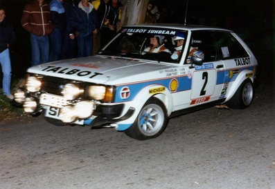 Guy Fréquelin - Jean Todt
25º Tour de Corse - Rallye de France 1981. Talbot Sunbeam Lotus (PVC 999W). Clasificado 2º.

Del 30 de Abril al 2 de Mayo, Ajaccio.
Superficie: asfalto.

El Rally tenia un total de 1613 km de los que 1144 km divididos en 24 tramos eran especiales.

Se inscribieron 126 equipos, tomaron la salida 120, finalizaron 42.@
Palabras clave: ;Jean_Todt;Talbot;Sunbeam;Lotus;Corcega;Corse;1981