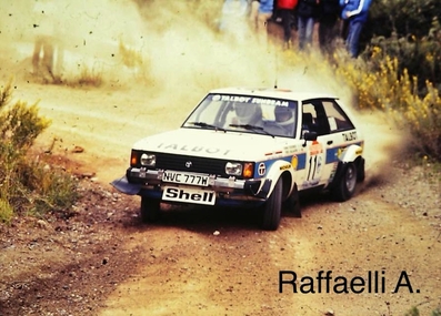 Henri Toivonen - Fred Gallagher
23º Rallye Sanremo 1981. Talbot Sunbeam Lotus (NVC 777W). Clasificado 2º.

Del 5 al 10 de Octubre, Sanremo, Imperia, Liguria, Italia.
Superficie: asfalto - tierra.

El Rally tenia un total de 2792.00 km de los que 751.06 km divididos en 61 tramos eran especiales, (2 de ellas fueron canceladas SS51 Upega de 12.35 km y SS56 San Romolo de 34.95 km).

Tomaron la salida 63 equipos, finalizaron 27.@
Palabras clave: Henri_Toivonen;Talbot;Sunbeam;Lotus;Sanremo;1981