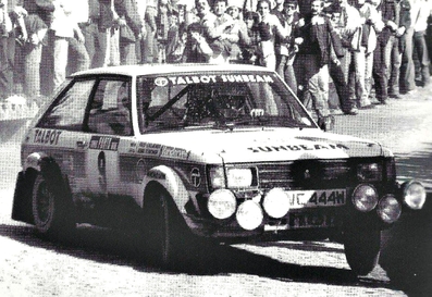 Henri Toivonen - Fred Gallagher
15º Rallye de Portugal Vinho do Porto 1981. Talbot Sunbeam Lotus (NVC 444W). Clasificado 2º.

Del 4 al 7 de Marzo, Estoril, Cascais, Lisboa, Portugal.
Superficie: asfalto - tierra.

El Rally tenia un total de 2571.00 km de los que 678.00 km divididos en 46 tramos eran especiales.

Se inscribieron 110 equipos, tomaron la salida 95, finalizaron 24.@
Palabras clave: Henri_Toivonen;Talbot;Sunbeam;Lotus;Portugal;1981