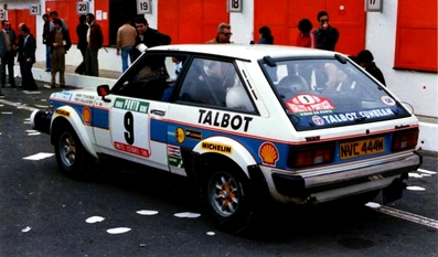 Henri Toivonen - Fred Gallagher
15º Rallye de Portugal Vinho do Porto 1981. Talbot Sunbeam Lotus (NVC 444W). Clasificado 2º.

Del 4 al 7 de Marzo, Estoril, Cascais, Lisboa, Portugal.
Superficie: asfalto - tierra.

El Rally tenia un total de 2571.00 km de los que 678.00 km divididos en 46 tramos eran especiales.

Se inscribieron 110 equipos, tomaron la salida 95, finalizaron 24.@
Palabras clave: Henri_Toivonen;Talbot;Sunbeam;Lotus;Portugal;1981