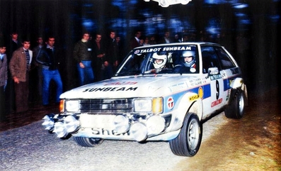Henri Toivonen - Fred Gallagher
15º Rallye de Portugal Vinho do Porto 1981. Talbot Sunbeam Lotus (NVC 444W). Clasificado 2º.

Del 4 al 7 de Marzo, Estoril, Cascais, Lisboa, Portugal.
Superficie: asfalto - tierra.

El Rally tenia un total de 2571.00 km de los que 678.00 km divididos en 46 tramos eran especiales.

Se inscribieron 110 equipos, tomaron la salida 95, finalizaron 24.@
Palabras clave: Henri_Toivonen;Talbot;Sunbeam;Lotus;Portugal;1981