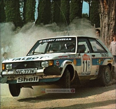 Henri Toivonen - Fred Gallagher
23º Rallye Sanremo 1981. Talbot Sunbeam Lotus (NVC 777W). Clasificado 2º.

Del 5 al 10 de Octubre, Sanremo, Imperia, Liguria, Italia.
Superficie: asfalto - tierra.

El Rally tenia un total de 2792.00 km de los que 751.06 km divididos en 61 tramos eran especiales, (2 de ellas fueron canceladas SS51 Upega de 12.35 km y SS56 San Romolo de 34.95 km).

Tomaron la salida 63 equipos, finalizaron 27.@
Palabras clave: Henri_Toivonen;Fred_Gallagher;Talbot;Sunbeam;Lotus;Sanremo;1981