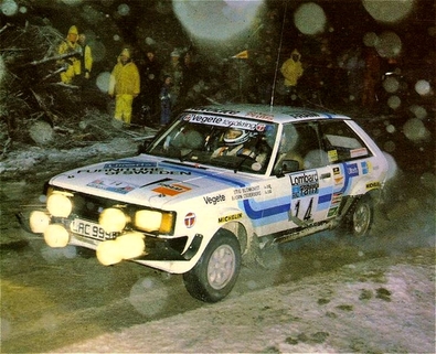 Stig Blomqvist - Björn Cederberg
30º Lombard RAC Rally 1981. Talbot Sunbeam Lotus (LAC 999V). Clasificado 3º.

Del 22 al 24 de Noviembre, Chester, Cheshire, Inglaterra.
Superficie: asfalto - tierra.

El Rally tenia un total de 2720 km de los que 722 km divididos en 65 tramos eran especiales.

Se inscribieron 154 equipos, tomaron la salida 151, finalizaron 54.@
Palabras clave: Stig_Blomqvist;Talbot;Lotus;Sunbeam;Gran_Bretaña;RAC_Rally;1981