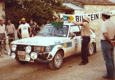 Guy Fréquelin - Jean Todt
28º Acropolis Rally 1981. Talbot Sunbeam Lotus (KDU 111V). Clasificado 4º.

Del 1 al 4 de Junio, Atenas - Piraeus, Grecia.
Superficie: tierra.

El Rally tenia un total de 2506 km de los que 995.59 km  divididos en 57 tramos eran especiales (2 de ellas fueron canceladas SS4 New Prodromos de 33 Km y SS35 Mandra de 7.90 Km).

Tomaron la salida 133 equipos, finalizaron 22.

Foto de Nektarios Plentydis
@
Palabras clave: ;Jean_Todt;Talbot;Sunbeam;Lotus;Acropolis;Grecia;1981