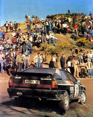 Michèle Mouton - Fabrizia Pons
15º Rallye de Portugal - Vinho do Porto 1981. Audi Quattro (IN-NV 90). Clasificada 4ª.

Del 4 al 7 de Marzo, Estoril, Cascais, Lisboa, Portugal.
Superficie: asfalto - tierra.

El Rally tenia un total de 2571.00 km de los que 678.00 km divididos en 46 tramos eran especiales.

Se inscribieron 110 equipos, tomaron la salida 95, finalizaron 24.@
Palabras clave: Michele_Mouton;Audi;Quattro;Portugal;1981;mujeres;Womens