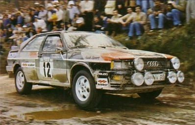 Michèle Mouton - Fabrizia Pons
15º Rallye de Portugal - Vinho do Porto 1981. Audi Quattro (IN-NV 90). Clasificada 4ª.

Del 4 al 7 de Marzo, Estoril, Cascais, Lisboa, Portugal.
Superficie: asfalto - tierra.

El Rally tenia un total de 2571.00 km de los que 678.00 km divididos en 46 tramos eran especiales.

Se inscribieron 110 equipos, tomaron la salida 95, finalizaron 24.@
Palabras clave: Michele_Mouton;Audi;Quattro;Portugal;1981;mujeres;Womens