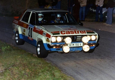 Terry Kaby - Rob Arthur
25º Tour de Corse - Rallye de France 1981. Datsun 160J (KTM 156V). Clasificado 5º.

Del 30 de Abril al 2 de Mayo, Ajaccio.
Superficie: asfalto.

El Rally tenia un total de 1613 km de los que 1144 km divididos en 24 tramos eran especiales.

Se inscribieron 126 equipos, tomaron la salida 120, finalizaron 42.@
Palabras clave: Terry_Kaby;Datsun;Corse;Corcega;1981
