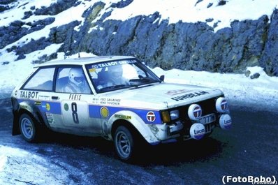 Henri Toivonen - Fred Gallagher
49º Rallye Automobile de Monte-Carlo 1981. Talbot Sunbeam Lotus (NVC 777W). Clasificado 5º.

Del 24 al 30 de Enero, Monte-Carlo.
Superficie: asfalto - nieve.

El Rally tenia un total de 3930.00 km de los que 750.00 km divididos en 32 tramos eran especiales.

Se inscribieron 274 equipos, tomaron la salida 263, finalizaron 133.

© Alberto Anam
@
Palabras clave: Henri_Toivonen;Fred_Gallagher;Talbot;Sunbeam;Lotus;Montecarlo;1981