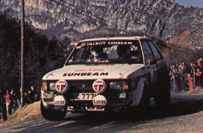 Henri Toivonen - Fred Gallagher
49º Rallye Automobile de Monte-Carlo 1981. Talbot Sunbeam Lotus (NVC 777W). Clasificado 5º.

Del 24 al 30 de Enero, Monte-Carlo.
Superficie: asfalto - nieve.

El Rally tenia un total de 3930.00 km de los que 750.00 km divididos en 32 tramos eran especiales.

Se inscribieron 274 equipos, tomaron la salida 263, finalizaron 133.@
Palabras clave: Henri_Toivonen;Fred_Gallagher;Talbot;Sunbeam;Lotus;Montecarlo;1981