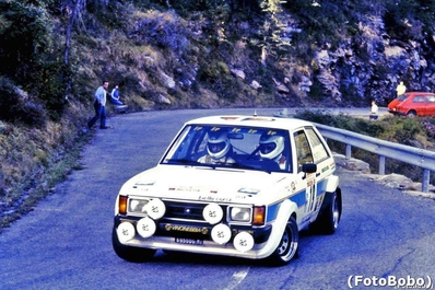 Federico Ormezzano - Claudio Berro
23º Rally de Sanremo 1981. Talbot Sunbeam Lotus. Clasificado 10º.

Del 5 al 10 de Octubre, Sanremo, Liguria, Imperia, Italia.
Superficie: asfalto - tierra.

El Rally tenia un total de 2847.00 km de los que 751.06 km divididos en 61 tramos eran especiales, (2 de ellas fueron canceladas SS51 Upega de 12.35 km y SS56 San Romolo de 34.95 km).

Tomaron la salida 63 equipos, finalizaron 27.

© Alberto Anam
@
Palabras clave: ;Talbot;Lotus;Sunbeam;Sanremo;1981