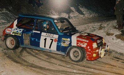 Alain Coppier - Josépha Laloz
49º Rallye Automobile de Monte-Carlo 1981. Renault 5 Turbo (3765 VM 31). Clasificado 10º.

Del 24 al 30 de Enero, Monte-Carlo.
Superficie: asfalto - nieve.

El Rally tenia un total de 3930.00 km de los que 750.00 km divididos en 32 tramos eran especiales.

Se inscribieron 274 equipos, tomaron la salida 263, finalizaron 133.@
Palabras clave: Alain_Coppier;Josepha_Laloz;Renault;Turbo;Montecarlo;1981;nieve