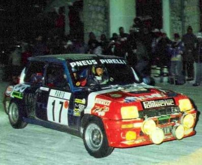 Alain Coppier - Josépha Laloz
49º Rallye Automobile de Monte-Carlo 1981. Renault 5 Turbo (3765 VM 31). Clasificado 10º.

Del 24 al 30 de Enero, Monte-Carlo.
Superficie: asfalto - nieve.

El Rally tenia un total de 3930.00 km de los que 750.00 km divididos en 32 tramos eran especiales.

Se inscribieron 274 equipos, tomaron la salida 263, finalizaron 133.@
Palabras clave: Alain_Coppier;Josepha_Laloz;Renault;Turbo;Montecarlo;1981;nieve