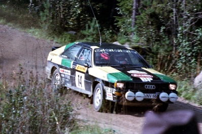 Michèle Mouton - Fabrizia Pons
31º 1000 Lakes Rally 1981. Audi Quattro (IN-NV 66). Clasificada 13º.

Del 28 al 30 de Agosto, Jyväskylä, Finlandia.
Superficie: tierra - grava.

El Rally tenia un total de 1418.89 km de los que 453.09 km divididos en 48 tramos eran especiales, (2 de ellas fueron canceladas SS11 y SS37 Ristijarvi de 13.20 Km).

Se inscribieron 152 equipos, tomaron la salida 146, finalizaron 66.@
Palabras clave: Michele_Mouton;Audi;Quattro;Finlandia;Mujeres;1981;Womens