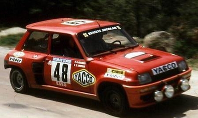 Thierry Lousteau - Herve Guilbert
25º Tour de Corse - Rallye de France 1981. Renault 5 Turbo. Clasificado 14º.

Del 30 de Abril al 2 de Mayo, Ajaccio.
Superficie: asfalto.

El Rally tenia un total de 1613 km de los que 1144 km divididos en 24 tramos eran especiales.

Se inscribieron 126 equipos, tomaron la salida 120, finalizaron 42.
Palabras clave: Renault;Turbo;Corse;Corcega;1981