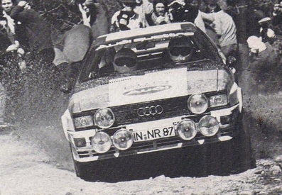 Hannu Mikkola - Arne Hertz
15º Rallye de Portugal - Vinho do Porto 1981. Audi Quattro (IN-NR 87). Abandonó por motor en SS25 Senhora da Graca de 40 Km.

Del 4 al 7 de Marzo, Estoril, Cascais, Lisboa, Portugal.
Superficie: asfalto - tierra.

El Rally tenia un total de 2571.00 km de los que 678.00 km divididos en 46 tramos eran especiales.

Se inscribieron 110 equipos, tomaron la salida 95, finalizaron 24.@
Palabras clave: ;Portugal;Audi;Quattro;1981