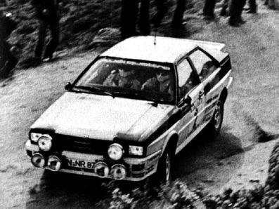 Hannu Mikkola - Arne Hertz
15º Rallye de Portugal - Vinho do Porto 1981. Audi Quattro (IN-NR 87). Abandonó por motor en SS25 Senhora da Graca de 40 Km.

Del 4 al 7 de Marzo, Estoril, Cascais, Lisboa, Portugal.
Superficie: asfalto - tierra.

El Rally tenia un total de 2571.00 km de los que 678.00 km divididos en 46 tramos eran especiales.

Se inscribieron 110 equipos, tomaron la salida 95, finalizaron 24.@
Palabras clave: ;Portugal;Audi;Quattro;1981