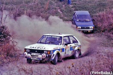 Guy Frequelin - Jean Todt
23º Rally de Sanremo 1981. Talbot Sunbeam Lotus (PVC 999W). Abandonó por motor en SS19 Fiamm A.

Del 5 al 10 de Octubre, Sanremo, Imperia, Liguria, Italia.
Superficie: asfalto - tierra.

El Rally tenia un total de 2792.00 km de los que 751.06 km divididos en 61 tramos eran especiales, (2 de ellas fueron canceladas SS51 Upega de 12.35 km y SS56 San Romolo de 34.95 km).

Tomaron la salida 63 equipos, finalizaron 27.

© Alberto Anam
@
Palabras clave: ;Talbot;Lotus;Sunbeam;Sanremo;1981