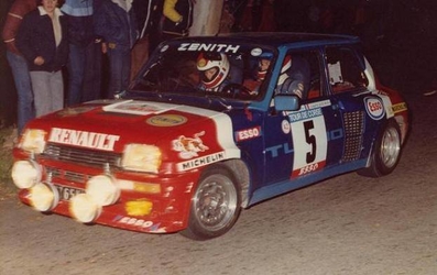 Alain Coppier - Josepha Laloz
25º Tour de Corse - Rallye de France 1981. Renault 5 Turbo (3765 VW 38). Abandonó por conato de incendio en SS5 Liamone - Suaricchio de 83.70 Km.

Del 30 de Abril al 2 de Mayo, Ajaccio, Córcega, Francia.
Superficie: asfalto.

El Rally tenia un total de 1613.00 km de los que 1144.60 km divididos en 24 tramos, eran especiales.

Se inscribieron 126 equipos, tomaron la salida 120, finalizaron 42.@
Palabras clave: ;Renault;Turbo;Corse;Corcega;1981