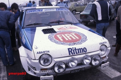 Attilio Bettega - Maurizio Perissinot
49º Rallye Automobile de Monte-Carlo 1981. Fiat Ritmo 75 Abarth (TO U22647). Abandonó por motor en SS11 La Motte Chalancon - St Nazaire le Désert de 23.00 km.

Del 24 al 30 de Enero, Monte-Carlo.
Superficie: asfalto / nieve.

El Rally tenia un total de 3930 km de los que 757 km divididos en 32 tramos, eran especiales.

Se inscribieron 274, tomaron la salida 263, finalizaron 133.@
Palabras clave: ;Fiat;Ritmo;Abarth;Montecarlo;1981
