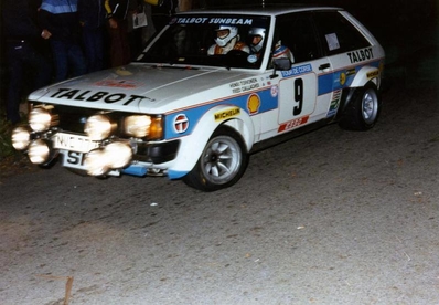 Henri Toivonen - Fred Gallagher
25º Tour de Corse - Rallye de France 1981. Talbot Sunbeam Lotus. Abandonó por la suspensión delantera en SS5 Liamone - Suaricchio de 83,70 Km.

Del 30 de Abril al 2 de Mayo, Ajaccio, Córcega, Francia.
Superficie: asfalto.

El Rally tenia un total de 1613.00 km de los que 1144.60 km divididos en 24 tramos, eran especiales.

Se inscribieron 126 equipos, tomaron la salida 120, finalizaron 42.@
Palabras clave: Henri_Toivonen;Talbot;Lotus;Sunbeam;Corse;Corcega;1981