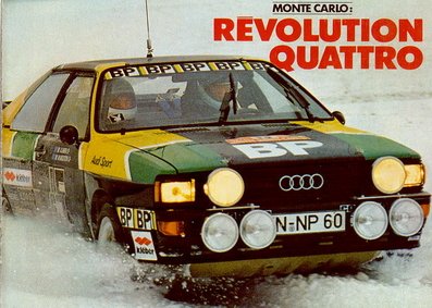 Michèle Mouton - Annie Arrii
49º Rallye Automobile de Monte-Carlo 1981. Audi Quattro (IN-NP 60). Abandonó por arena en el combustible en SS1 Veniper - La Feclaz de 14.00 km.

Foto reportaje anterior a la prueba.

Del 24 al 30 de Enero, Monte-Carlo.
Superficie: asfalto - nieve.

El Rally tenia un total de 3930.00 km de los que 750.00 km divididos en 32 tramos eran especiales.

Se inscribieron 274 equipos, tomaron la salida 263, finalizaron 133.
@
Palabras clave: Michele_Mouton;Audi;Quattro;Montecarlo;1981;nieve;Personajes