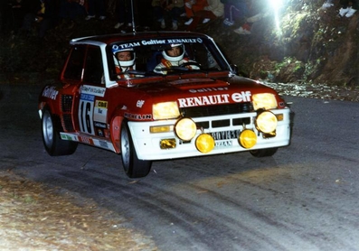 Bruno Saby - Daniel le Saux
25º Tour de Corse - Rallye de France 1981. Renault 5 Turbo (6480 VM 38). Abandonó por motor en SS2 Acqua Doria - Bicchisano de 68,90 Km.

Del 30 de Abril al 2 de Mayo, Ajaccio, Córcega, Francia.
Superficie: asfalto.

El Rally tenia un total de 1613.00 km de los que 1144.60 km divididos en 24 tramos, eran especiales.

Se inscribieron 126 equipos, tomaron la salida 120, finalizaron 42.@
Palabras clave: ;Renault;Turbo;Corse;Corcega;1981