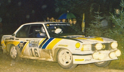 Jimmy McRae - Ian Grindrod
30º Lombard RAC Rally 1981. Opel Ascona 400. Abandonó por el semi eje de transmisión en SS45 Llidad.

Del 22 al 24 de Noviembre, Chester, Cheshire, Inglaterra.
Superficie: asfalto - tierra.

El Rally tenia un total de 2720 km de los que 722 km divididos en 65 tramos eran especiales.

Se inscribieron 154 equipos, tomaron la salida 151, finalizaron 54.@
Palabras clave: Opel;Ascona;Gran_Bretaña;1981;RAC_Rally