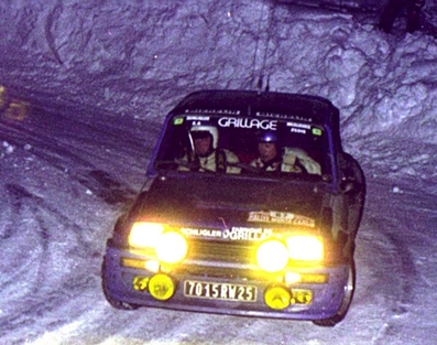 Fernand Schligler - Ulmann
49º Rallye Automobile de Monte-Carlo 1981. Renault 5 Turbo (7015 RW 25). Abandonó.

Del 24 al 30 de Enero, Monte-Carlo.
Superficie: asfalto - nieve.

El Rally tenia un total de 3930.00 km de los que 750.00 km divididos en 32 tramos eran especiales.

Se inscribieron 274 equipos, tomaron la salida 263, finalizaron 133.@
Palabras clave: Renault;Turbo;Montecarlo;1981;nieve