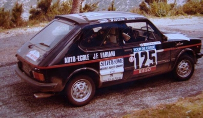 Fabiani - Fabiani
25º Tour de Corse - Rallye de France 1981. Fiat 127. Abandonó, desconocemos el motivo y en que especial.

Del 30 de Abril al 2 de Mayo, Ajaccio.
Superficie: asfalto.

El Rally tenia un total de 1613 km de los que 1144.60 km divididos en 24 tramos eran especiales.

Se inscribieron 126 equipos, tomaron la salida 120, finalizaron 42.@
Palabras clave: Fiat;Corse;Corcega;1981