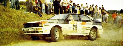 Michele Cinotto - Emilio Radaelli
23º Rally de Sanremo 1981. Audi Quattro (IN-NL 77). Abandonó por accidente en SS26 Talbot 1.

Del 5 al 10 de Octubre, Sanremo, Italia.
Superficie: asfalto - tierra.

El Rally tenia un total de 2847.00 km de los que 751.06 km divididos en 61 tramos eran especiales, (2 de ellas fueron canceladas SS51 Upega de 12.35 km y SS56 San Romolo de 34.95 km).

Tomaron la salida 63 equipos, finalizaron 27.@
Palabras clave: Michele_Cinotto;Audi_Quattro;Sanremo;1981