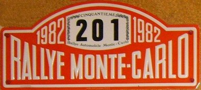 50º Rallye Automobile de Monte-Carlo 1982
Del 16 al 22 de Enero, Monte Carlo.
Superficie: asfalto - nieve.

El Rally tenia un total de 4082.71 km de los que 747.81 km divididos en 32 tramos eran especiales, (2 de ellas fueron canceladas SS7 Trigance - Chateauvieux 1 de 28,53 Km y SS15 St Jean en Royans - La Chapelle en Vercors de 38,67 Km).

Se inscribieron 306 equipos, tomaron la salida 299, finalizaron 140.
Palabras clave: Montecarlo;1982;Placas